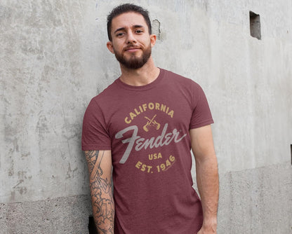 American Classics Fender California USA Est 1946 Guitar T Shirt