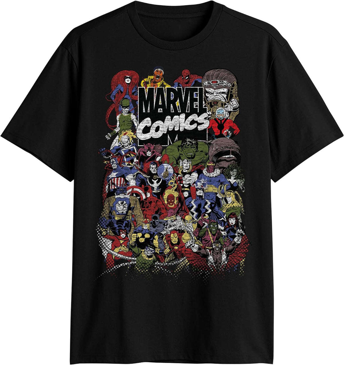 Marvel Avengers Crew Comics Logo Adult Mens Graphic T-Shirt