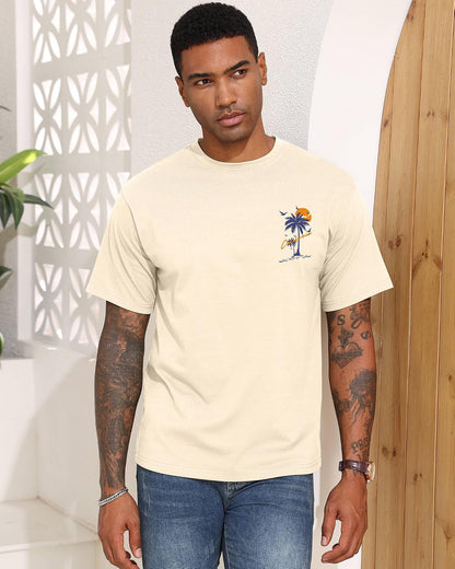 Aiyino Mens West Coast T-Shirt California Palm Tree Summer Graphic Tee