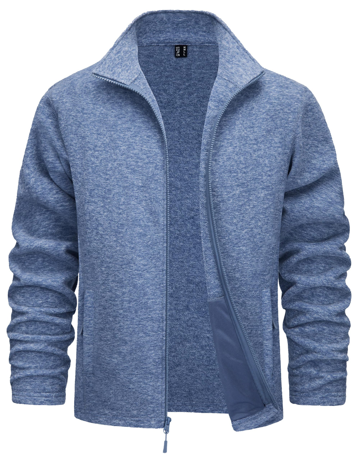 TACVASEN Men's Fleece Jackets Full Zip Casual Winter Warm Coat with Pockets