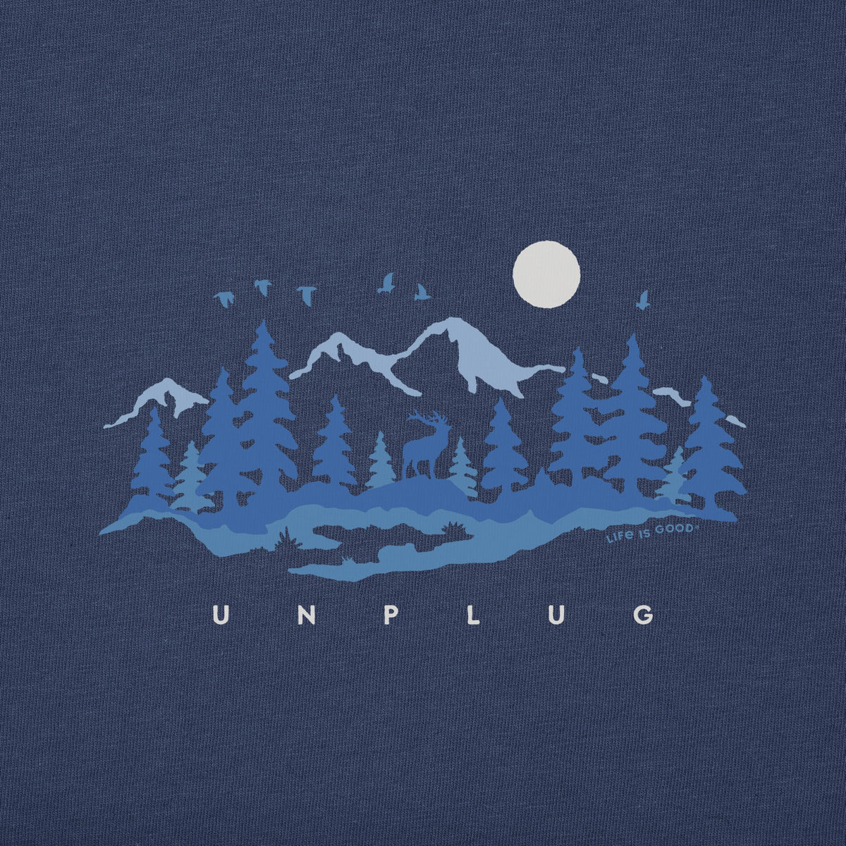 Life is Good Men's Crusher Tee Shirt, Short Sleeve Cotton Graphic T-Shirts, Unplug in The Outdoor